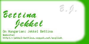 bettina jekkel business card